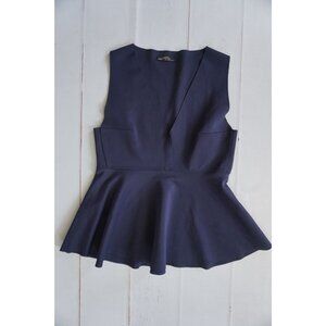 Zara Women's Navy Peplum Top – Size S